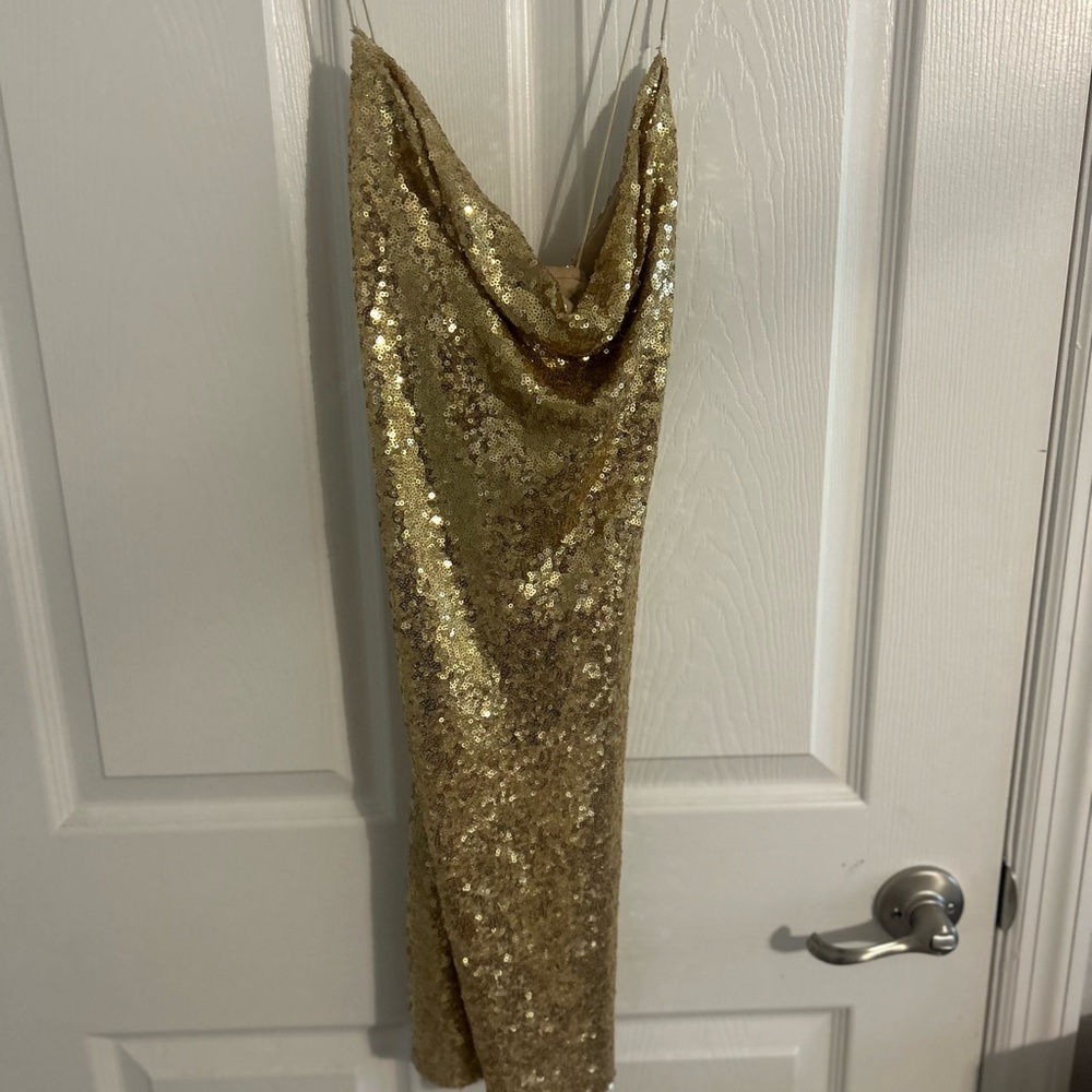 Gold Sequin Dress